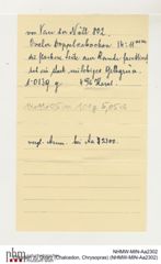 Etiketten zu Quarz (Chalcedon, Chrysopras) (NHMW-MIN-Aa2302)